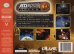 Asteroids Hyper 64 Box Art Back